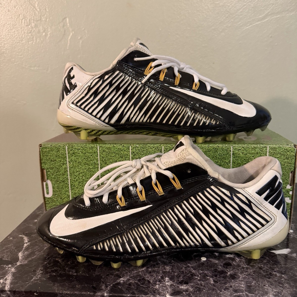 Nike Vapor Carbon Elite Fly TD 2.0 2014 Flywire Cleats Black/White