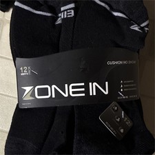 Zone In Mens No-Show Cushioned Socks Arch Sup...