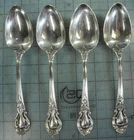 (4) Lot Royal Dynasty by Kirk-Stieff Sterling Silver  Spoon 6 5/8" 222 grams