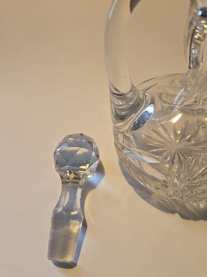 Jarra de whisky en cuclillas de período brillante americano de cristal corte ABP molinillo de crueta Foto 3 de 4