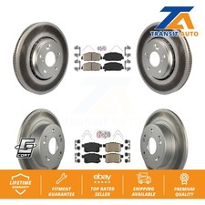 Front Rear Ceramic Pads And Coated Disc Brake Rotors Kit For Honda Accord