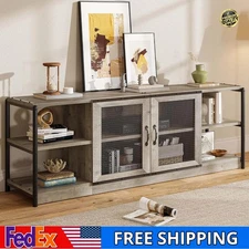 63'' Farmhouse TV Stand for 75'' TVs Entertainment Center w/ Storage Cabinet US
