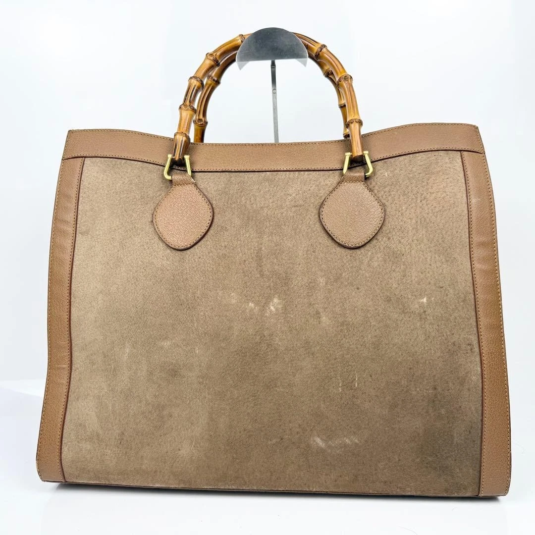 Gucci Bamboo Suede Exterior Large Bags & Handbags for Women for