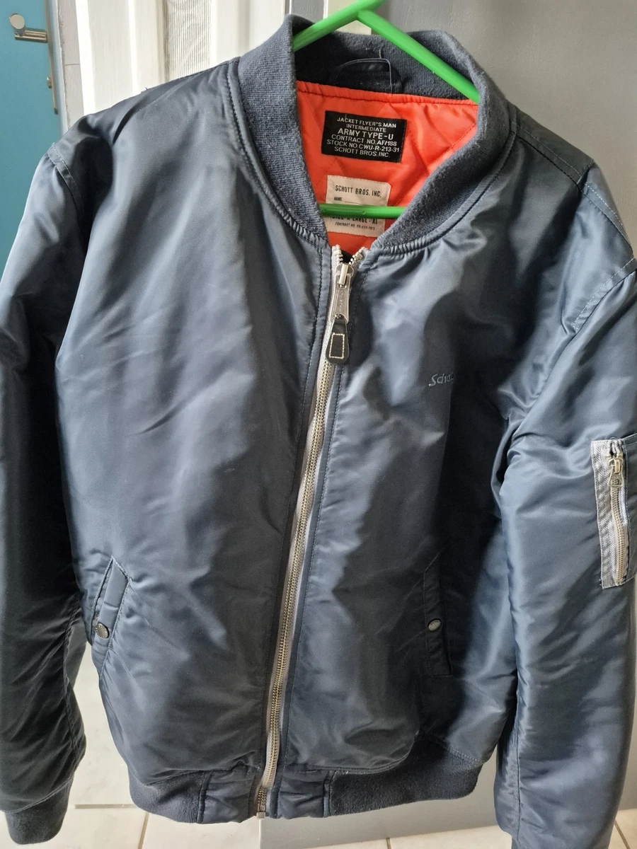 Veste Bomber Schott Bros. Inc. Rouge - Taille L, Occasion Très Bon état (défaut Doublure), Femme