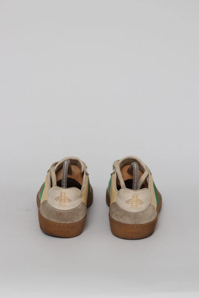 Кроссовки Gucci трехцветные кожа и замша G74 размер 8,5 Великобритания/9,5 США - Изображение 3 из 4