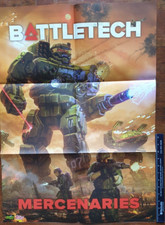 AFFICHE DOUBLE FACE 30 X 22" BATTLETECH MERCENAIRES PLUS FICHE PRODUIT