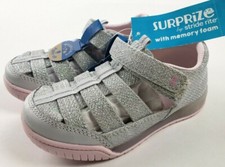 Surprize by STRIDE RITE Toddler Girls June Light-Up Hiking Sandals Silver All Sz Surprize by STRIDE RITE Toddler Girls June Light-Up Hiking Sandals Silver All Sz