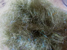 Irish Fly Supplies Uv Flash Slate Olive Glass Dubbing Faux seals fur.