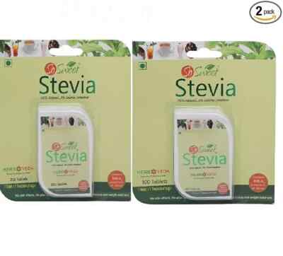 So Sweet Stevia Kalorien (2er Pack) (100+200 Tabletten Packungen) Kostenloser...