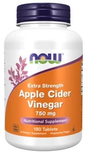 NOW FOODS Apple Cider Vinegar Extra Strength 750 mg 180 Tablets