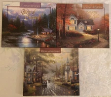 Lot of 3, Thomas Kinkade, Seasons, Glory of Creation, Hometown Memories, HC/DJ