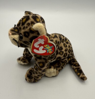 Ty Beanie Baby  Sneaky  the Spotted Leopard Big Cat Plush (2000)