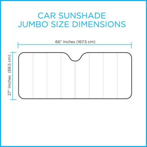 Large Jumbo Foldable Car Auto Sun Shade Visor Front Window Windshield Protection - Bild 9 von 9