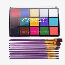 Colorful Canvas: 15 Shades Face Body Paint Set, Palette Mak