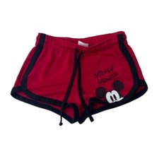 Disney Mickey Mouse Red Black Kids Junior Girl Shorts Size 4/5