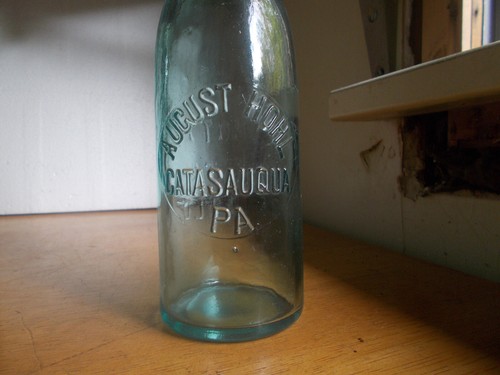CATASAUQUA,PA AUGUST HOHL 1890s BLOB TOP BEER BOTTLE WITH ORIGINAL STOPPER MINT - Picture 2 of 7