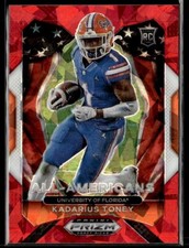 2021 Panini Prizm Draft Picks Kadarius Toney Red Ice Prizm Crusade RC #195
