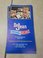 Vtg Mississippi Gulf Coast Seafood  Memorabilia.  DeJeans Factory Tri-fold...