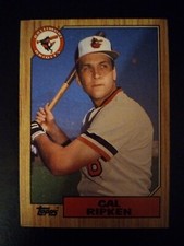 1987 Topps Cal Ripken #784 Orioles Baseball Card - BullsEye Ink Print Error MINT