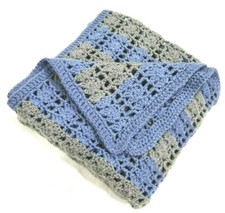 Handmade Crochet Granny Knit Acrylic Afghan Knitted Throw Blanket 55 x55