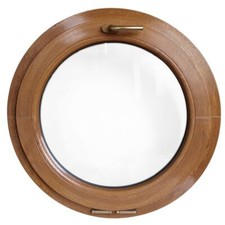 Rundfenster Kipp Golden Oak Kunststoff VEKA 2-fach Verglasung Runde Fenster