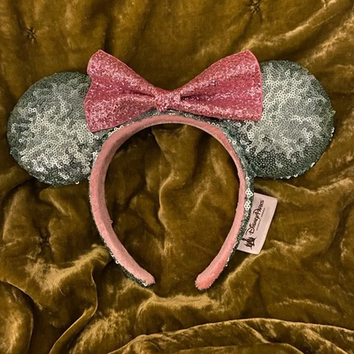 Disney Parks Bow Sequins Rare Mickey Minnie Mouse Ears Pink Sugar Rush Headband Headband Disney main image 3