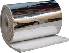 1/2" Aluminium Foil Faced Ceramic Fiber Blanket Insulation 6 2300F 24" X 6.20'