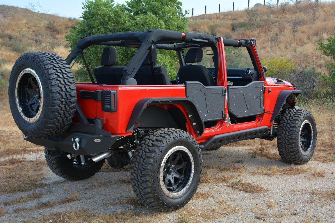 DV8 Offroad RDSTTB-01R Rear Rock Doors fit 2007-2018 Jeep Wrangler 4-Door