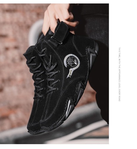 Men's Comfortable Breathable Casual Shoes Soft Flat Ankle Boots Loafers Sneakers - Picture 16 of 24