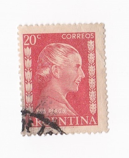 Argentina Vintage Postage Stamp 20c Eva Peron