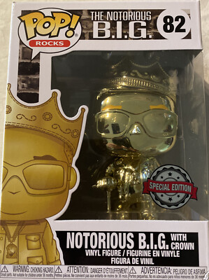 Notorious BIG Biggie Gold Chrome US Exclusive Funko Pop! No: 82