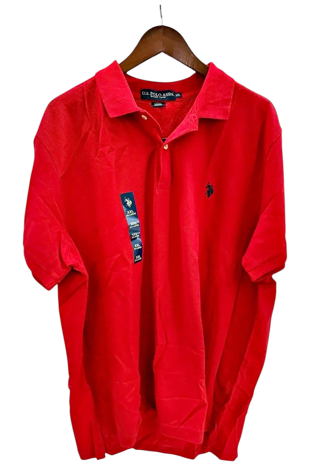 US Polo Assn Mens Classic Polo Shirt Engine Red 4290₽