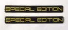 2 x SPECIAL EDITION Yellow on Black Sticker/Decal - HIGH GLOSS DOMED GEL FINISH