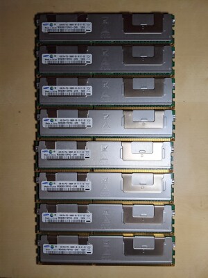 LOT 8 x Samsung 4GB ECC 4GB DIMM 2Rx4 PC3-10600R M393B5170FHD