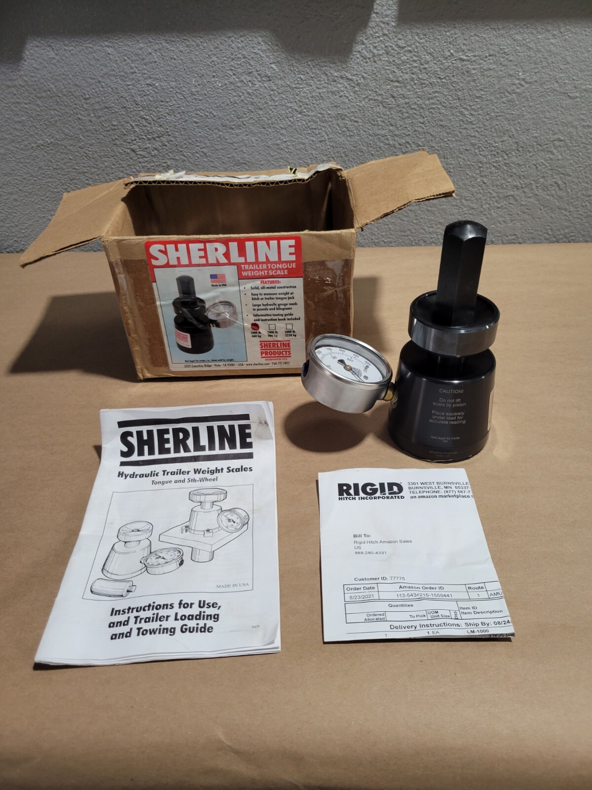 New Sherline Trailer Tongue Weight Scale 1,000 lbs Max. eBay