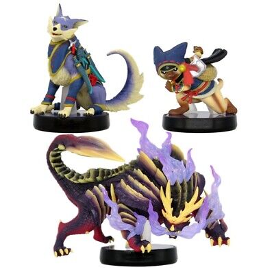 Nintendo Switch Monster Hunter Rise Amiibo Magnamalo, Palamute, Palico Set of 3 | eBay