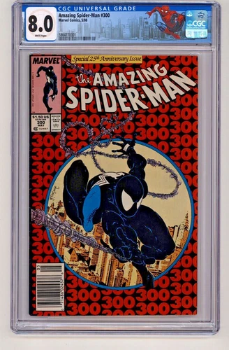 Amazing Spider-man #300 MacFarlane Art Newstand Variant CGC 8.0 -First Venom