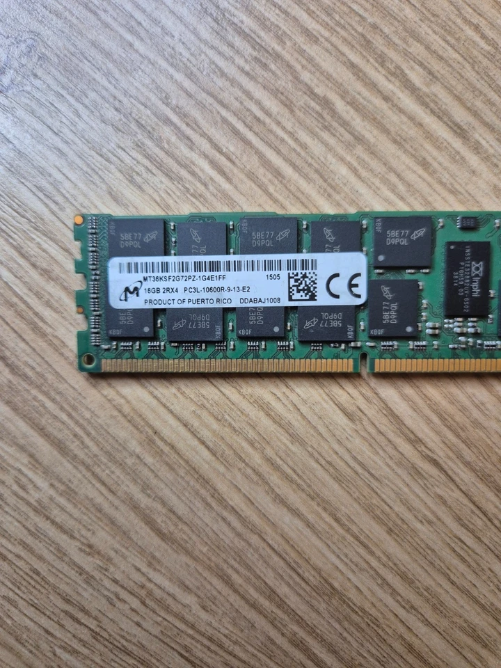 Lotto di moduli x8 627812-B21 HP 16GB PC3L-10600R DDR3-1333MHz ECC 2Rx4 62897... - Immagine 3 di 4