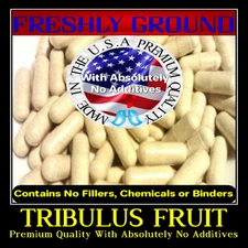 TRIBULUS FRUIT With Absolutely No Additives High Potency 100 Vegetarian Capsules