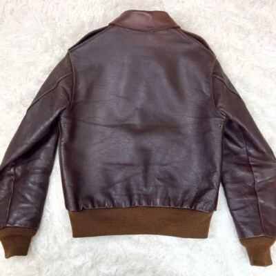 The REAL McCOY fS A-2 Leather Flight Jacket Men Size 34 Brown | eBay