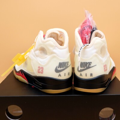 Size 12 🟥 Jordan 5 SP x Off-White Mid Sail - DH8565-100 NEW