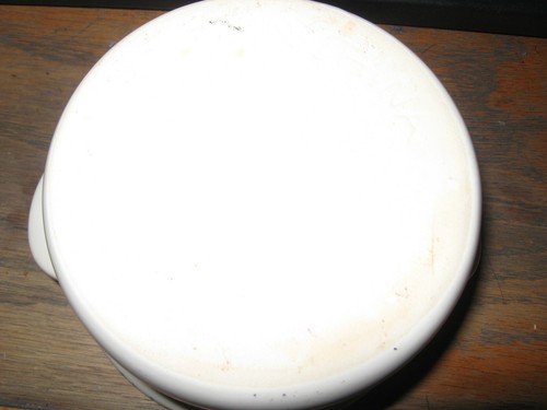 Ceramic SUGAR BOWL w/Lid Sponge splatter edges Heart and design 5" diameter - Picture 2 of 6