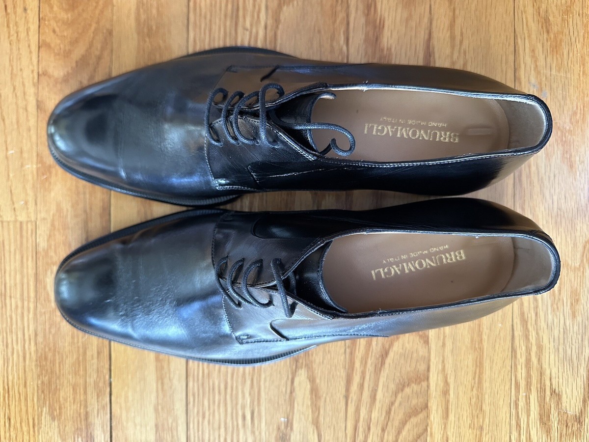 Bruno Magli Black Leather Mens Shoes Size 9.5 D Model in 