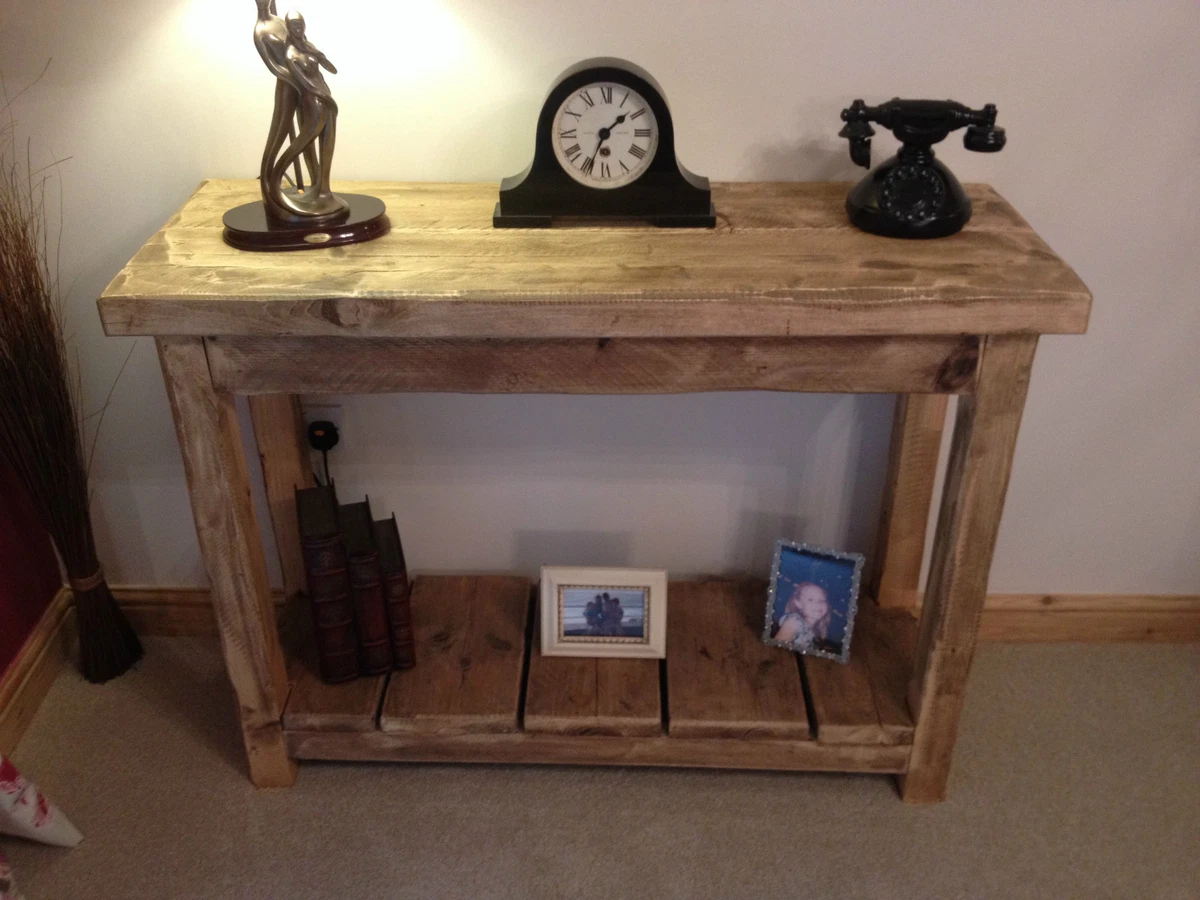 Rustic farmhouse console table outlet