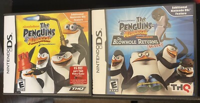 Madagascar Penguins Dr. Blowhole Lot 2 Nintendo DS Tested Works