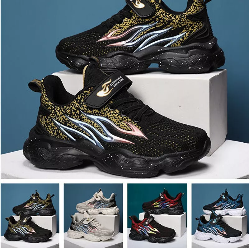 BOYS KIDS TRAINERS SNEAKERS SPORTS ATHLETIC RUNNING SCHOOL TENNIS SHOES GIFT