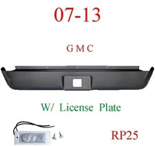 RP25 07 13 GMC Sierra Roll Pan Rear, With License Plate Light