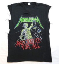 Metallica Vintage T Shirt 1980's Concert 1988 Justice Tour Pushead Hammer Doris