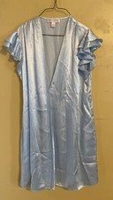 Oscar de La Renta Pink Label Women's Sz XS/S Robe Blue Front tie missing belt