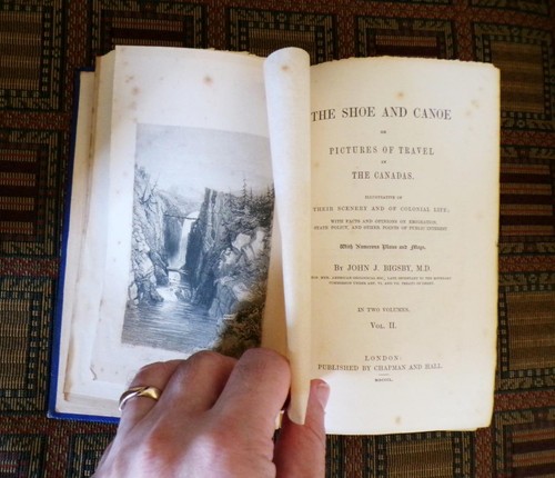 RARE 1850 The Shoe and Canoe, or Pictures of Travel in The Canadas (2 vols) maps - Picture 7 of 10